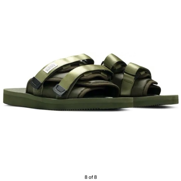 Suicoke Moto Cab Flat Sandals - Olive - Picture 6 of 7